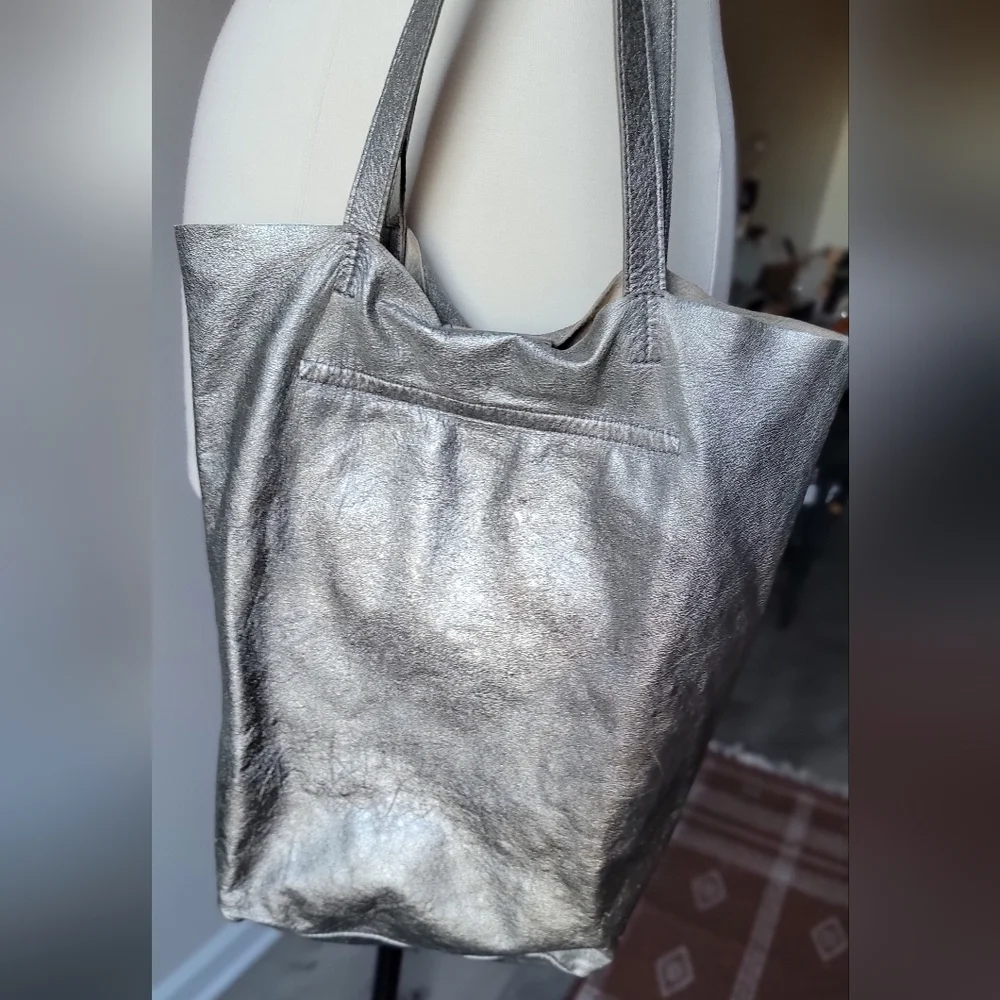 Latico Shimmering Silver Tote - Picture 5 of 13